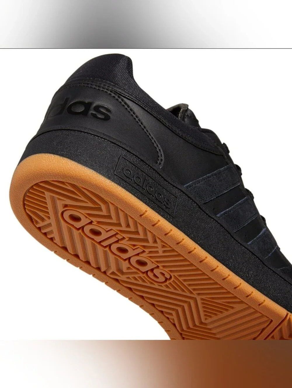 adidas Hoops Classic J – Core Black/Gum (KI6420) Youth Size 6.5 / Women's Size 7